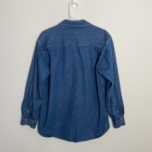 Lee Women's M UW- Wisconsin Embroidered Long Sleeve Denim Button Down Collegiate - Picture 6 of 6